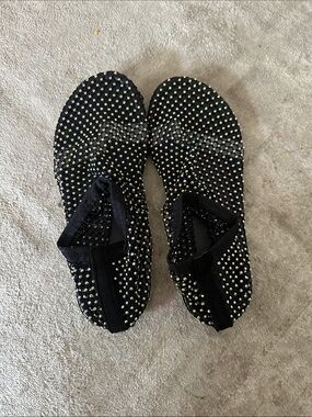 Black Rhinestone Embellished Women's Flip Flops